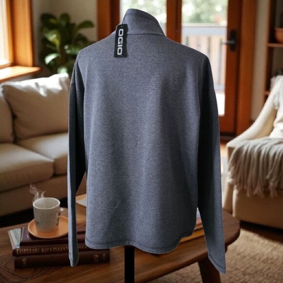 NWT OGIO (XL) All Season Transition Pullover Long Sleeve Mock Neck Gray - Picture 3 of 6